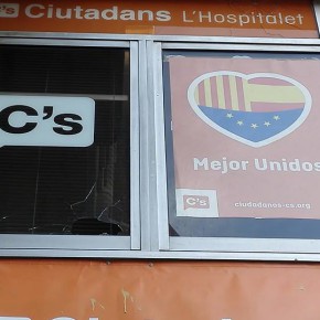 Ciutadans (C's) lamenta el ataque a su sede en L’Hospitalet y defiende la tolerancia, el respeto y la convivencia pacífica