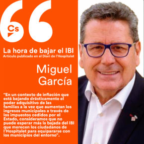 "La hora de bajar el IBI" - artículo de Miguel García en el Diari de l'Hospitalet